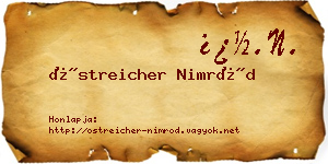 Östreicher Nimród névjegykártya